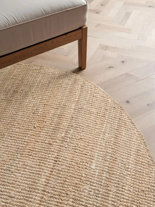 Koberec Hanse Home Bouclé Jaipur naturálny / zlatý kruh