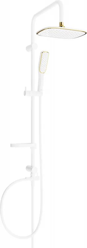 Mexen X49 sprchový stĺp, biely/zlatý - 798494991-25