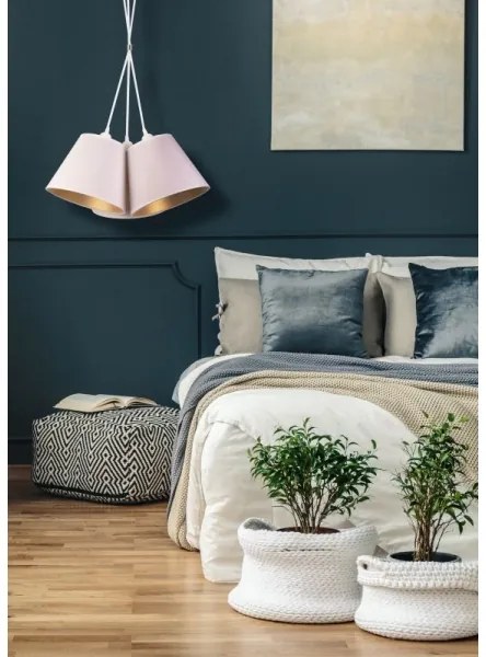 Duolla - Luster na lanku TWIGGY 3xE27/40W/230V pr. 60 cm biela