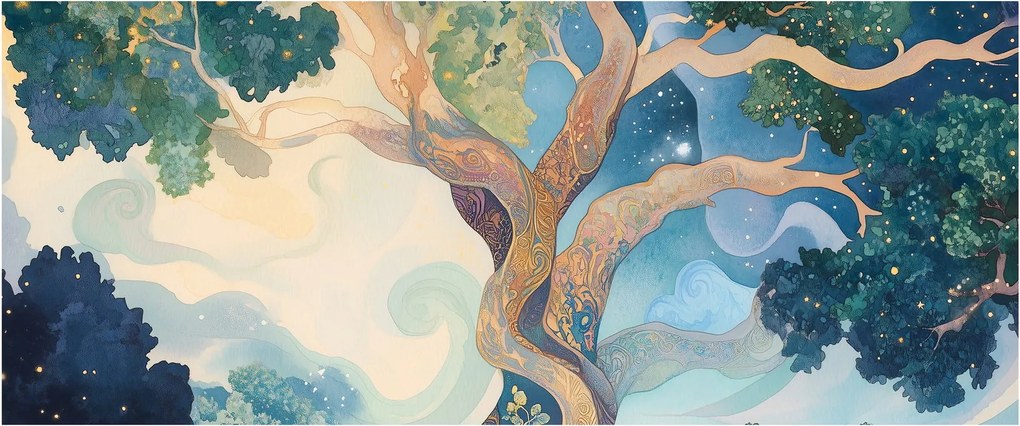 Obraz – Vesmírny strom (120x50 cm)