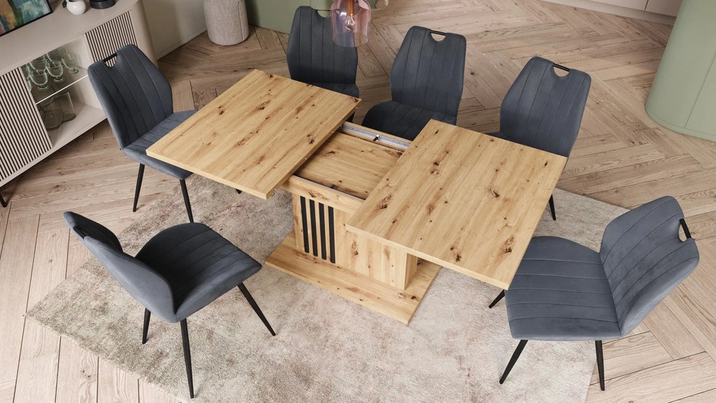 LEONEL Dub Artisan – MODERNÝ ROZKLADACÍ STÔL AŽ DO 180 cm!