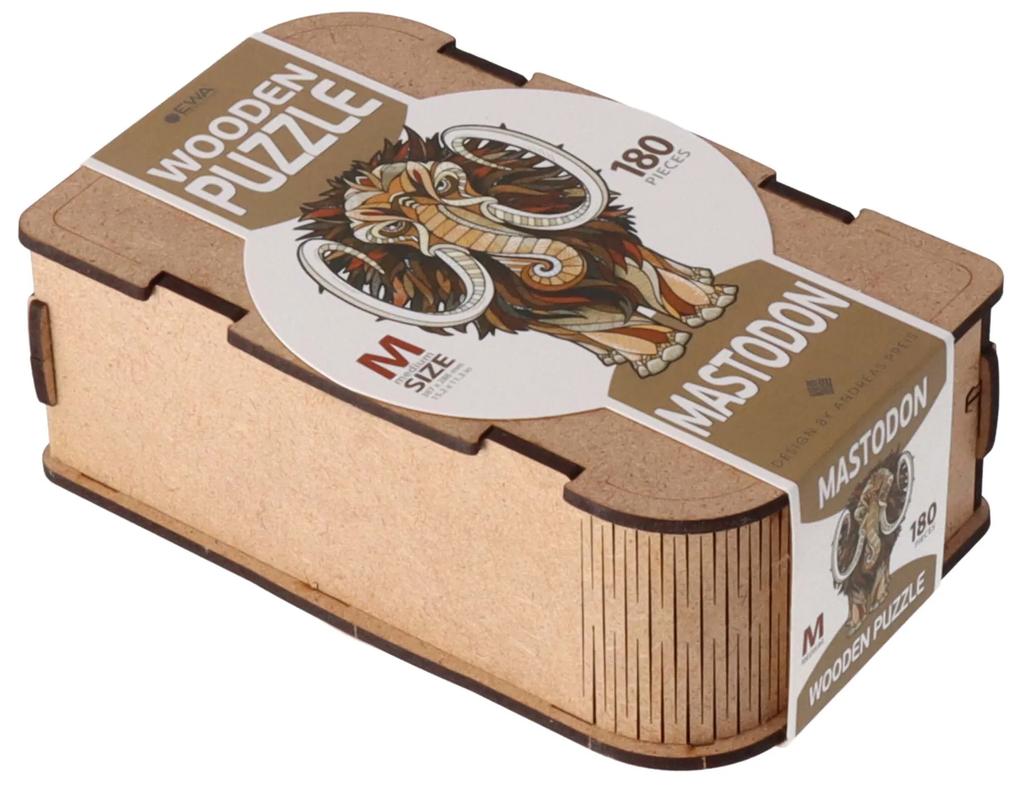 EWA Drevené puzzle v krabičke - Mastodont