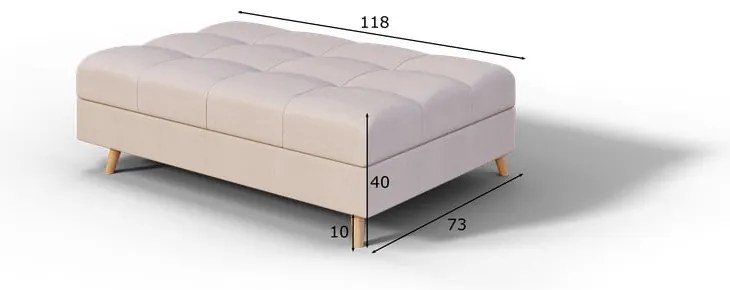 Krémovobiela podnožka Ariella – Ropez