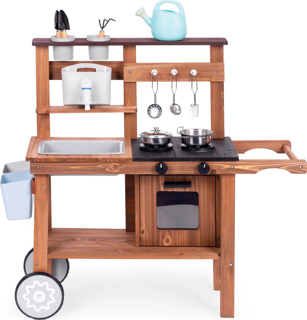 Detská kuchynka ECOTOYS z jedľového dreva