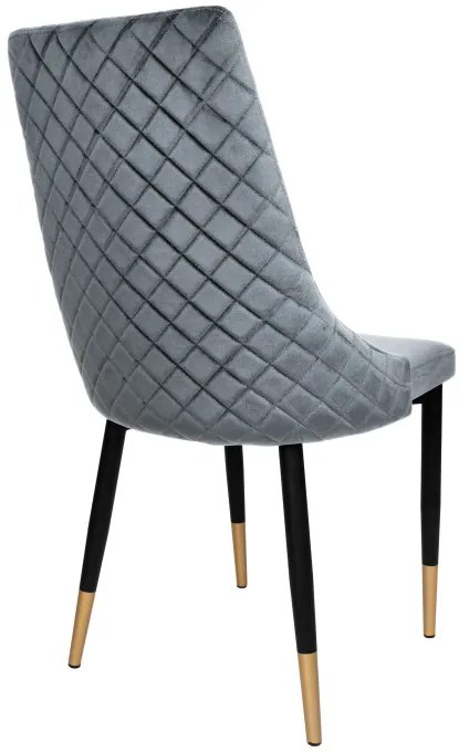 Jedálenská stolička VERMONT zamatová, grafitová