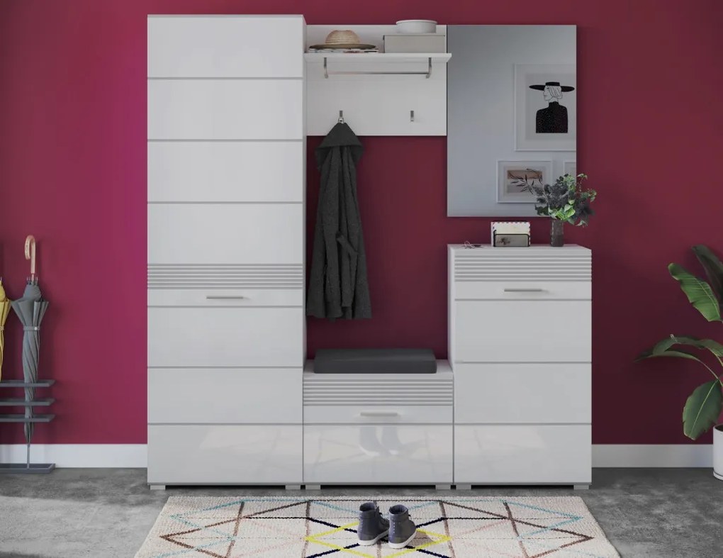 Predsieňová skriňa s policami Linus