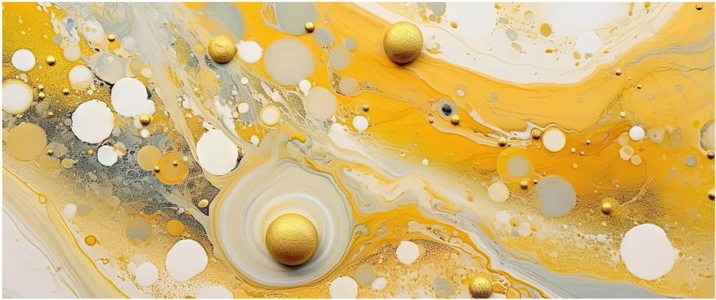 Obraz - Abstraktné pozadia so zlatým dekorom (120x50 cm)