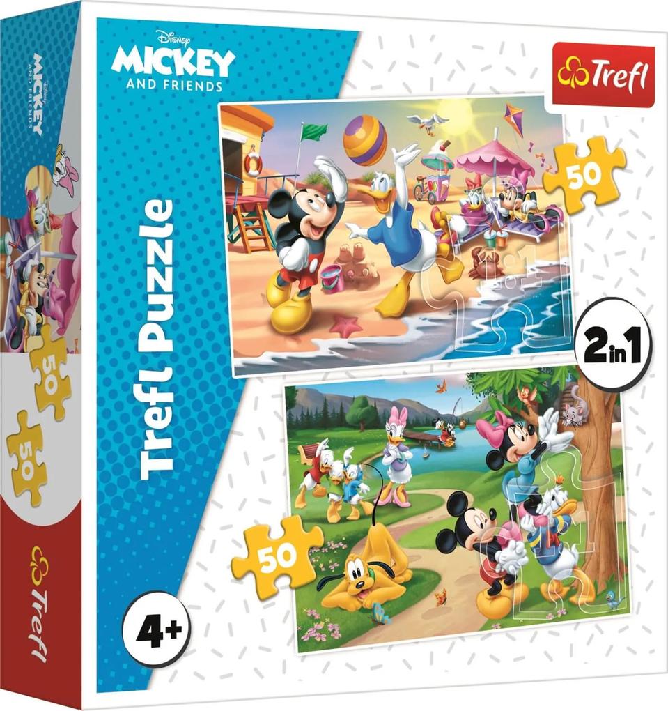 TREFL Puzzle Mickey Mouse a jeho priatelia 2x50 dielikov