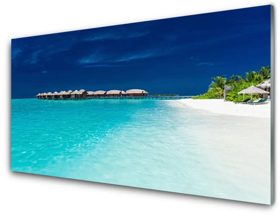 Obraz na akrylátovom skle More pláž príroda 140x70 cm
