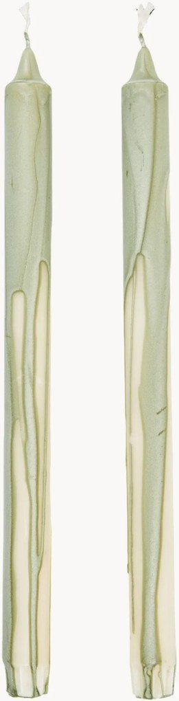 Ručne vyrobené dlhé sviečky's efektom kvapkania Dryp, 2 ks