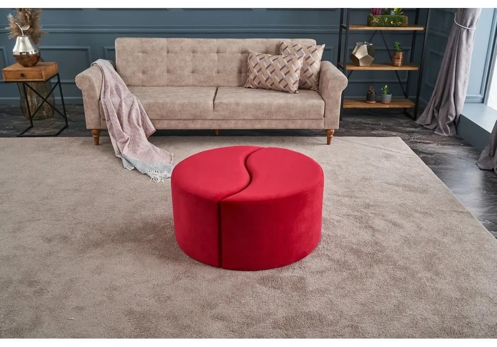 Červený taburet Alis – Artie