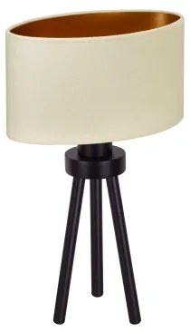 Duolla - Stolná lampa OVAL VEGAN 1xE27/15W/230V pr. 30 cm krémová