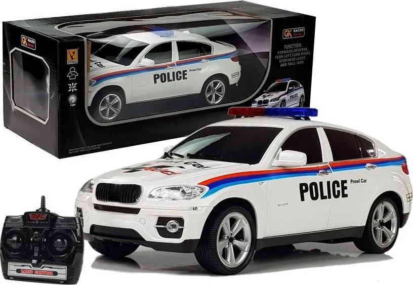 LEAN Toys Policajné kupé R/C auto na diaľkové ovládanie