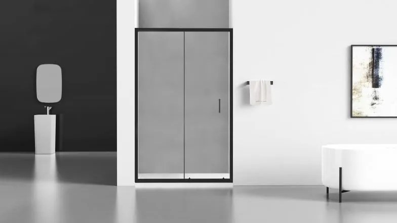 Sprchové dvere maxmax MEXEN APIA 140 cm - BLACK, 845-140-000-70-00