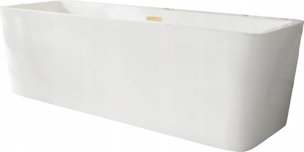 Balneo Voľne Stojaca Biela Vaňa 170 x 80 cm So Zlatým Lesklým Korkom