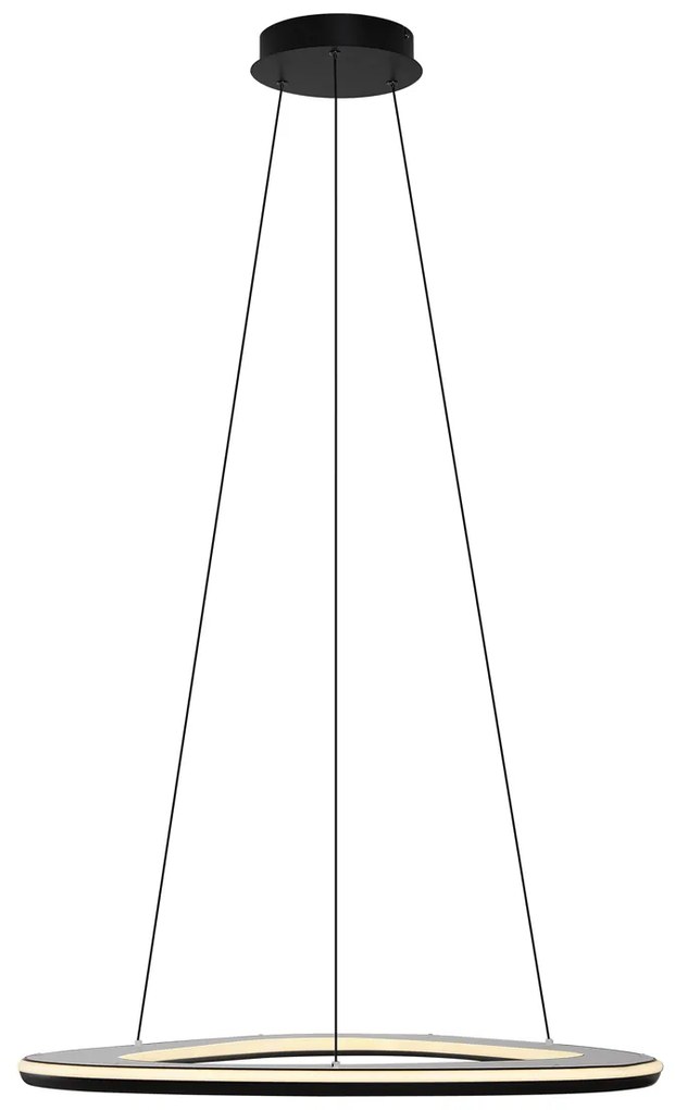 Dizajnové závesné svietidlo čierne s 3-stupňovým stmievaním - Organico