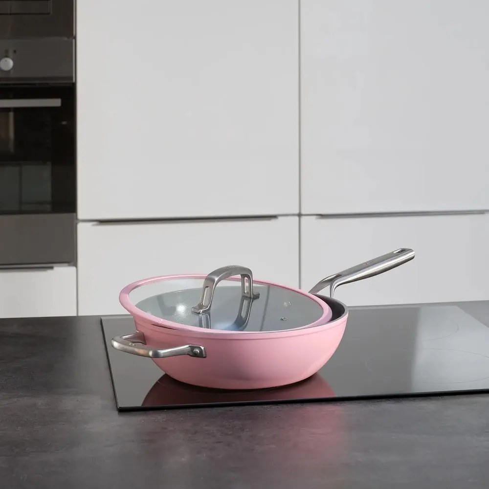 Wok hliníková panvica s pokrievkou/s nepriľnavým povrchom ø 28 cm Meda 3.0 – FABINI
