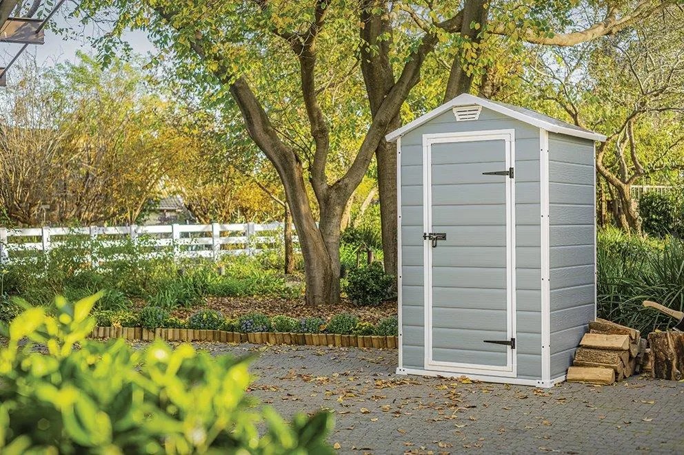 Záhradný domček Keter MANOR 4 x 3 šedý, s podlahou