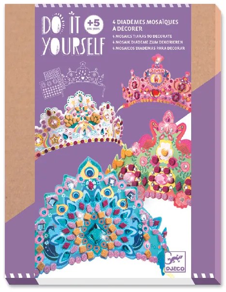 Djeco DIY Vyrob si sám: Korunky z mozaiky
