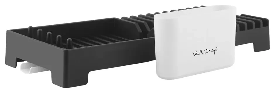Čierny odkapávač na riad Vialli Design Livio Duo