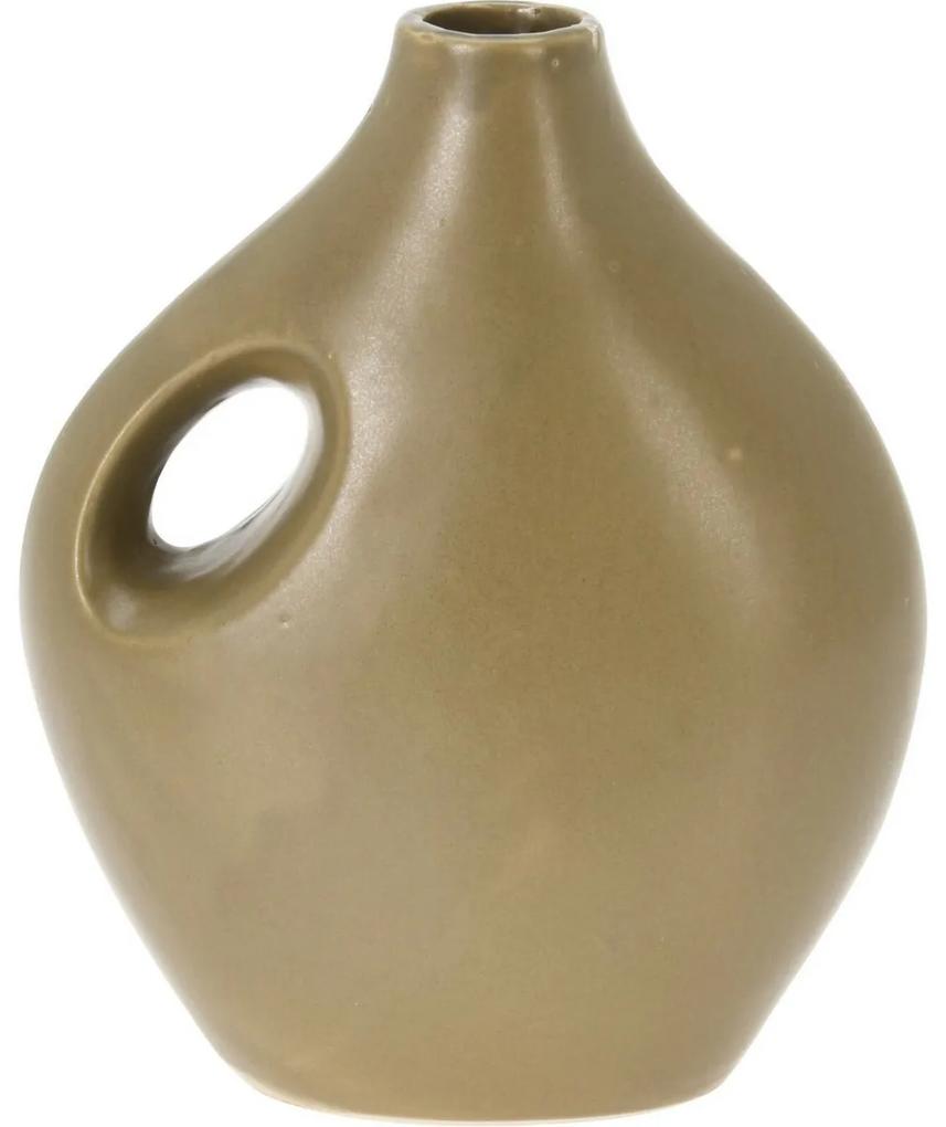 Porcelánová váza Rhonda zelená, 16 x 20 x 8,5 cm