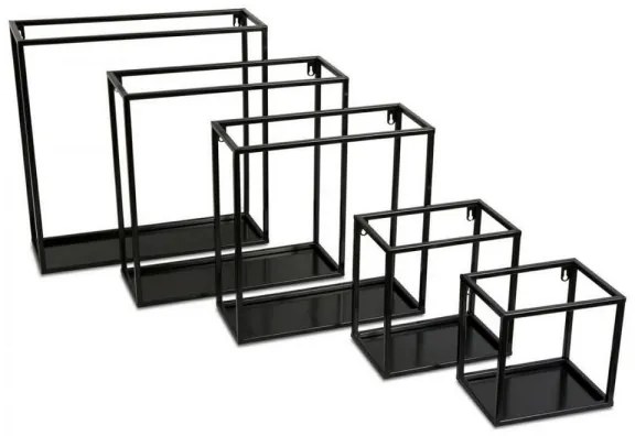 Nástenná polica 35x35 cm čierna