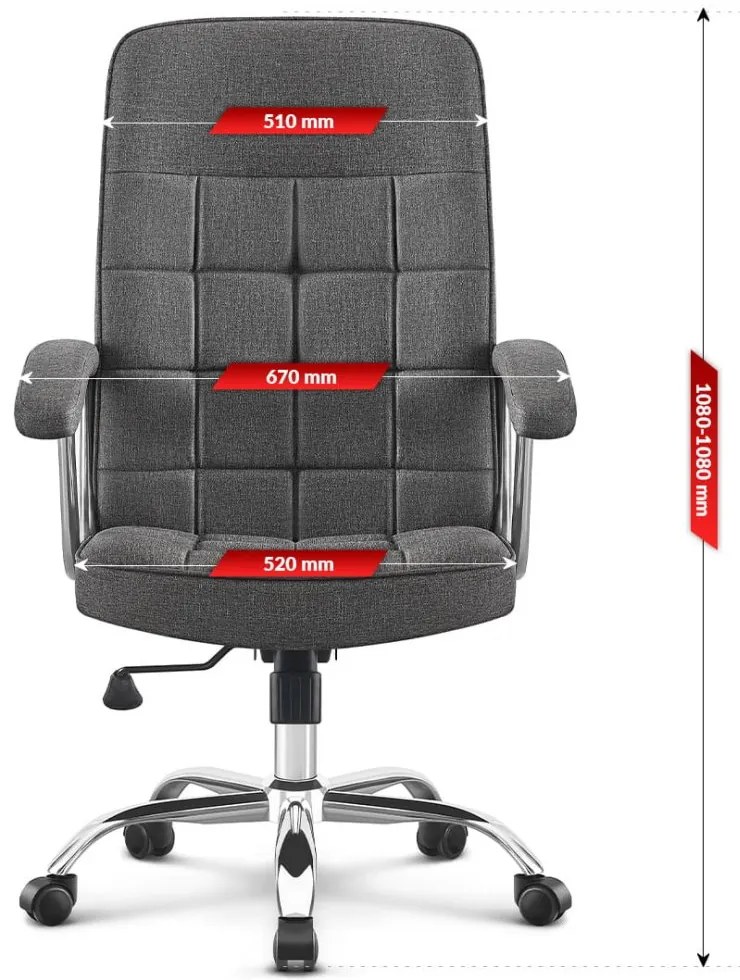 Otočná kancelárska stolička HC-1020 Grey