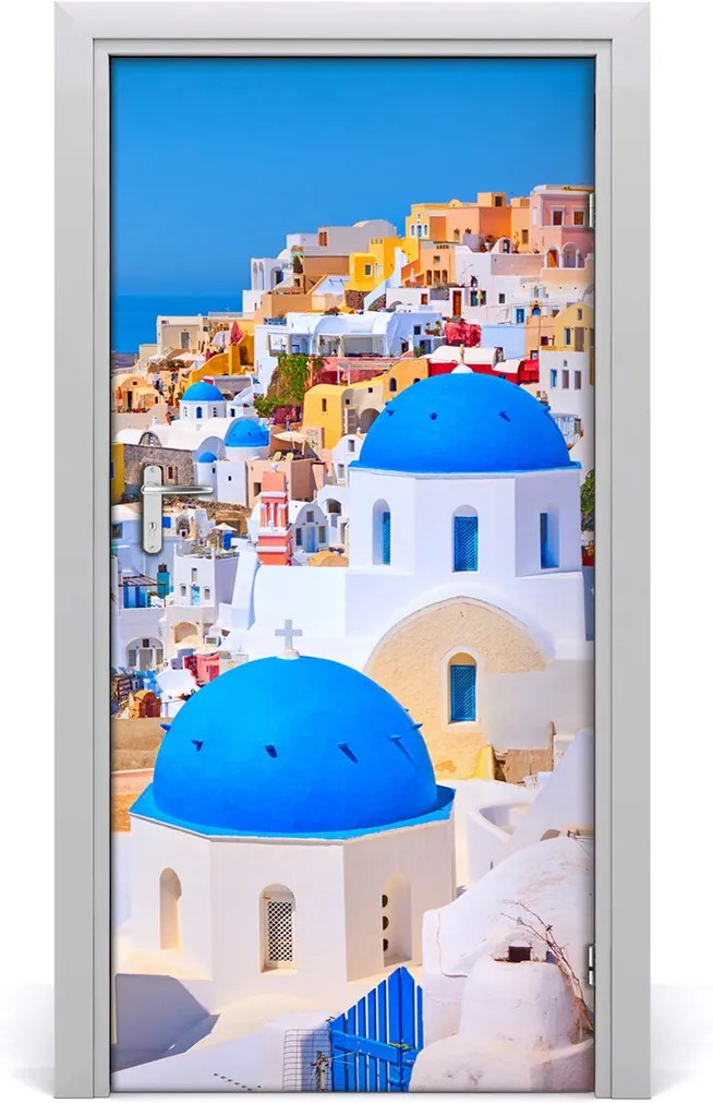 Fototapeta samolepiace na dvere  mesto Santorini