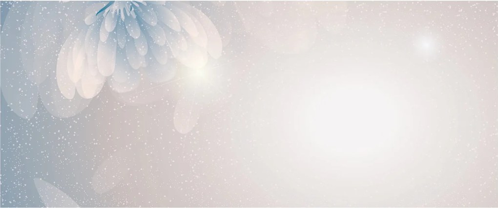 Obraz - Zasnežené kvety (120x50 cm)