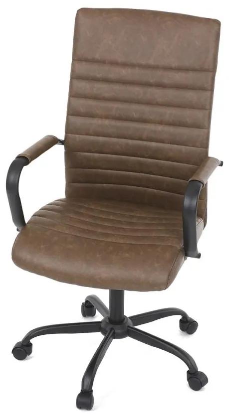 Autronic -  Kancelárska stolička KA-V306 BR hnedá ekokoža