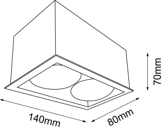 Brosline 1081 - Bodové svietidlo CAGE 2xGU10/10W/230V biela