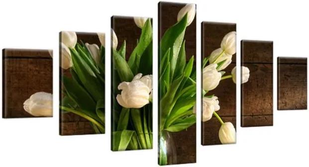 Obraz na plátne Biele tulipány 210x100cm 1364A_7A