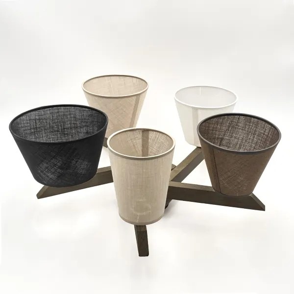 Brilagi - LED  Prisadený luster ANTHONY 5xE14/40W/230V dub orech