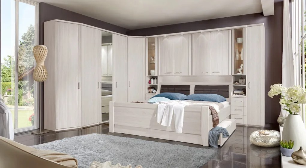 Posteľ s úložným priestorom Luxor 180x200 cm, polárny smrekovec