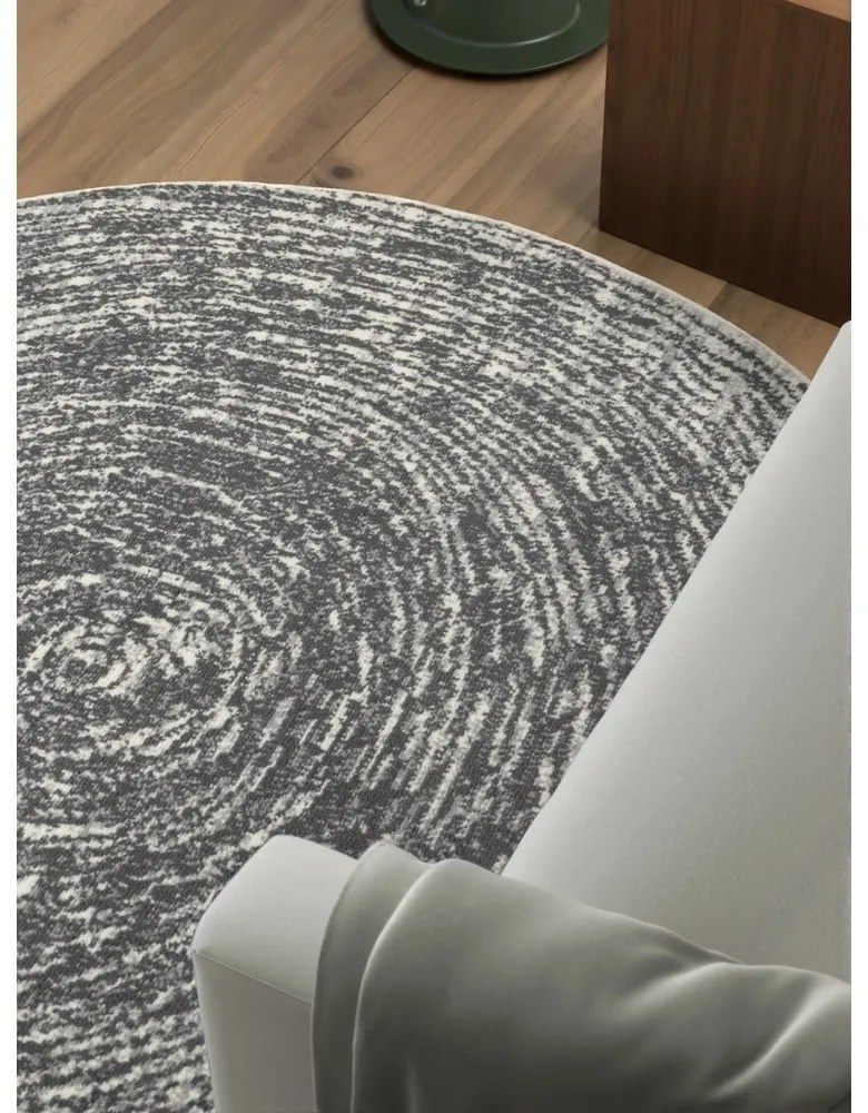 Sivo-krémový okrúhly koberec ø 120 cm Gloria Cavallo – Hanse Home