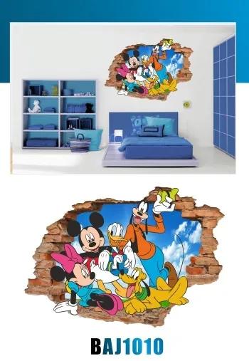 3D samolepka na stenu myšiak Mickey 1