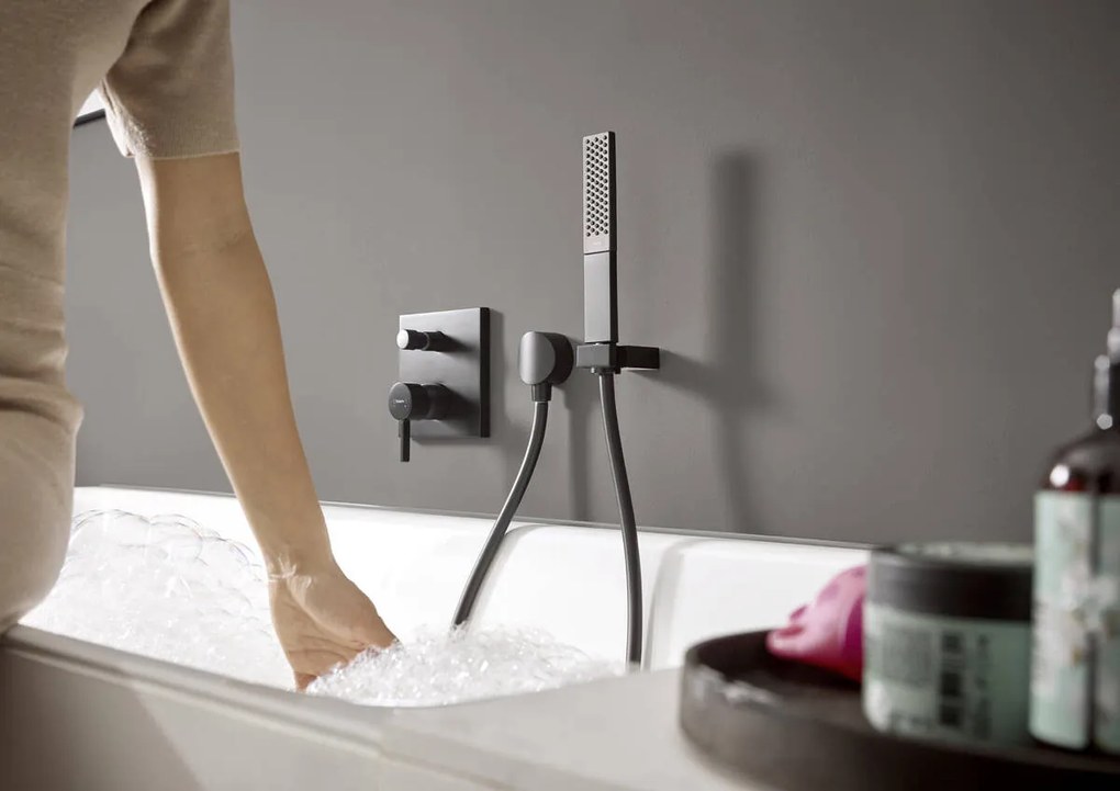 Hansgrohe Finoris, vaňová batéria pod omietku, čierna matná, 76415670