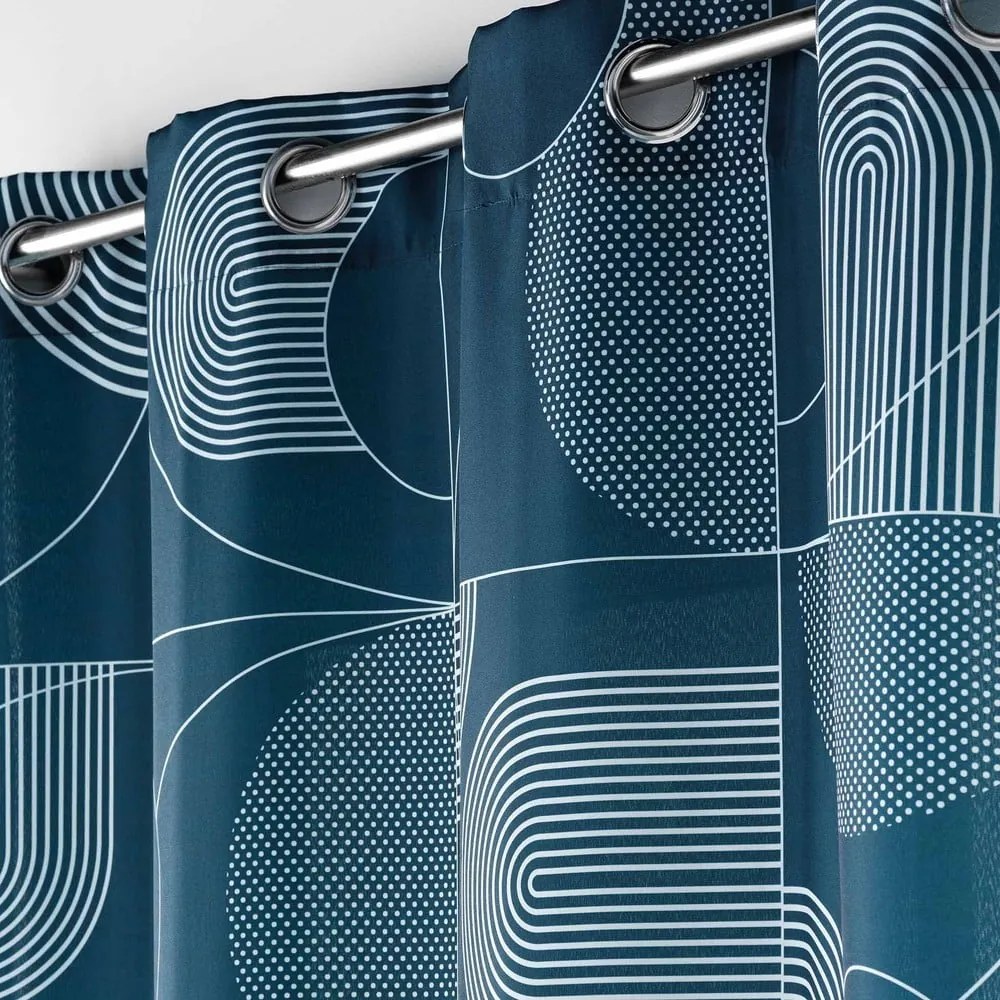 Modrý záves 140x280 cm Esquisse – douceur d'intérieur