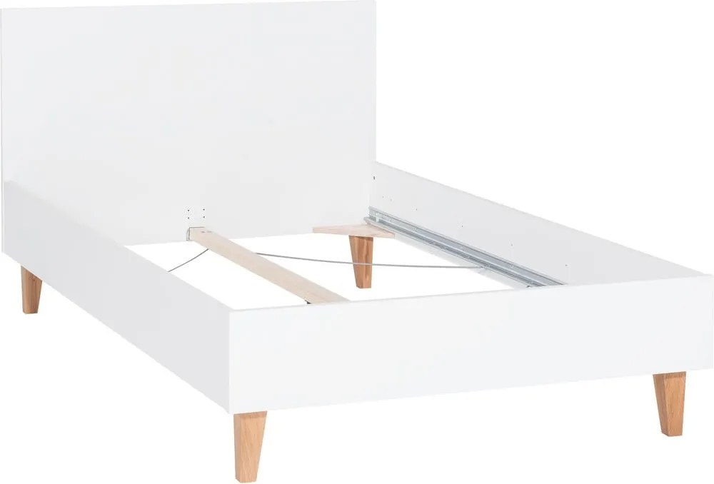 Biela jednolôžková posteľ Vox Concept, 120 × 200 cm