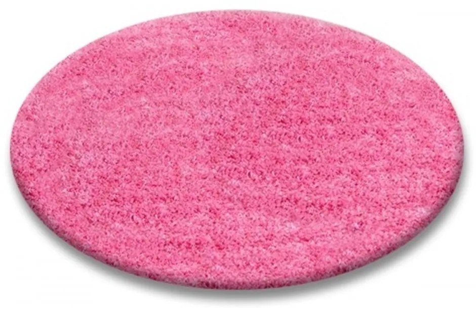 Kusový koberec Shaggy Roy ružový kruh, Velikosti 120cm