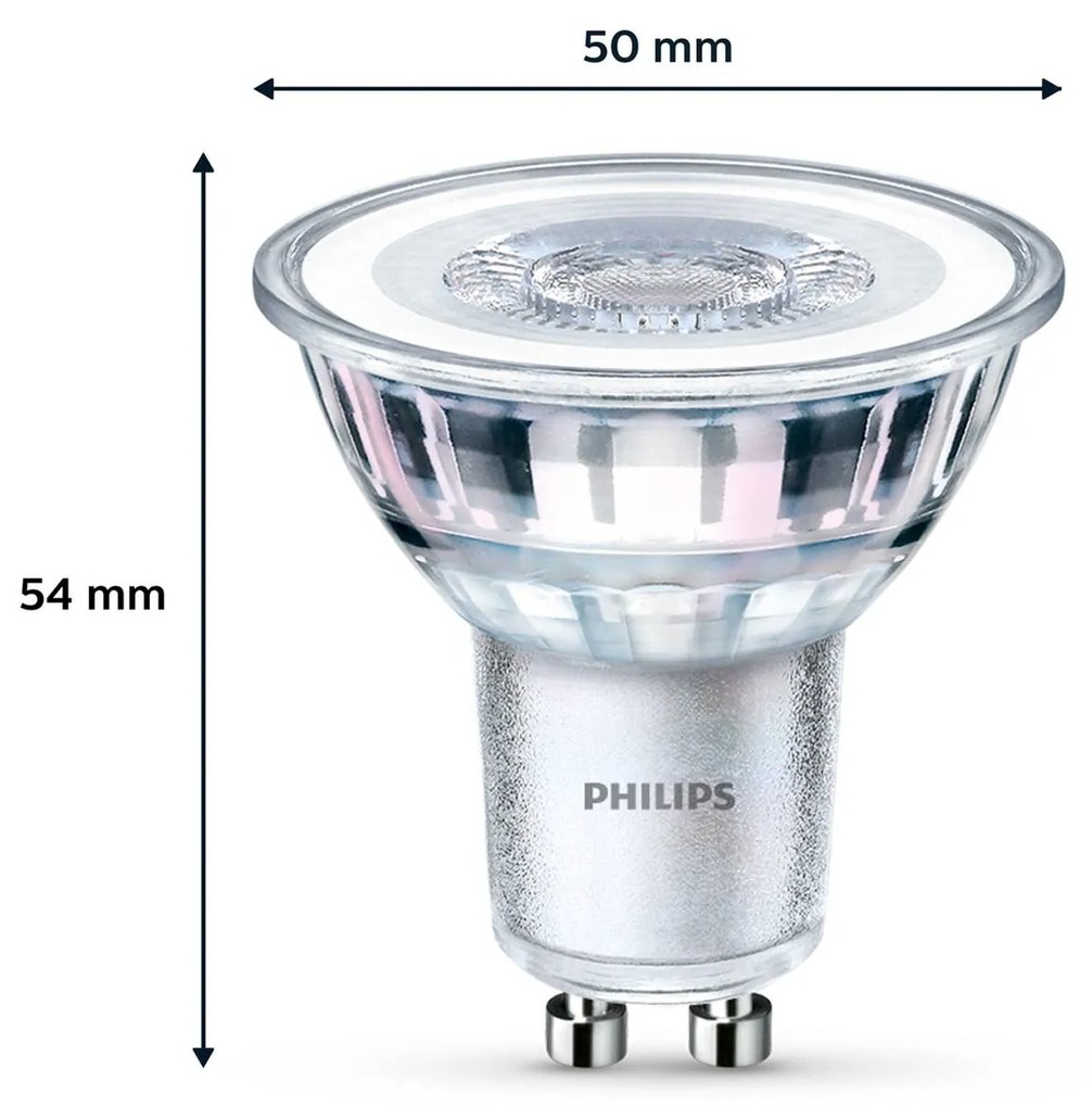 Philips LED GU10 3,5W 255lm 827 číra 36° 3 ks