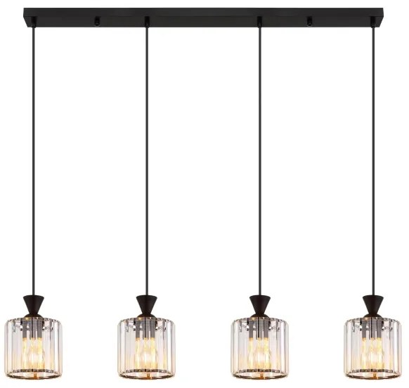 Globo 15742-4 - Luster na lanku JORDANA 4xE27/60W/230V čierna