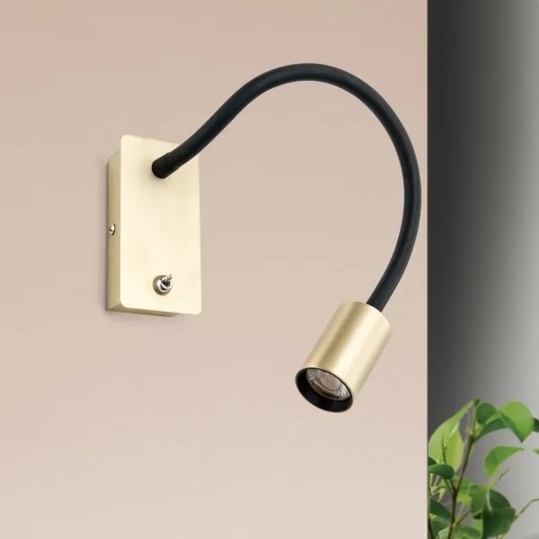 Orion WA 2-1342 - LED Flexibilná nástenná lampička KURT LED/5W/230V zlatá