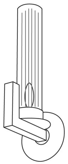 Kolarz 6009.60150 - Nástenné svietidlo RAGGIO 1xE14/25W/230V striebro