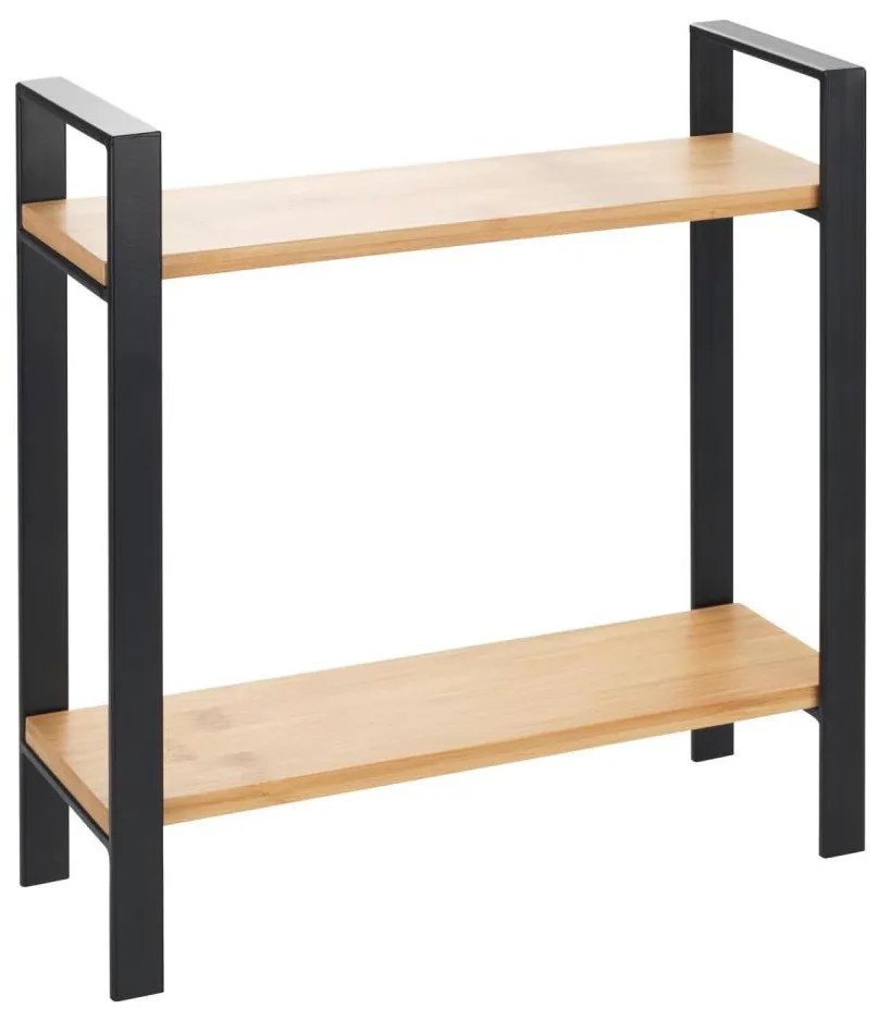 WENKO 53029100 - Polica LOU 32x33 cm čierna/hnedá