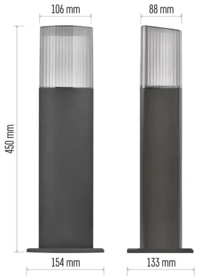 Vonkajšia lampa LANA 1xE27/25W/230V IP54 45 cm