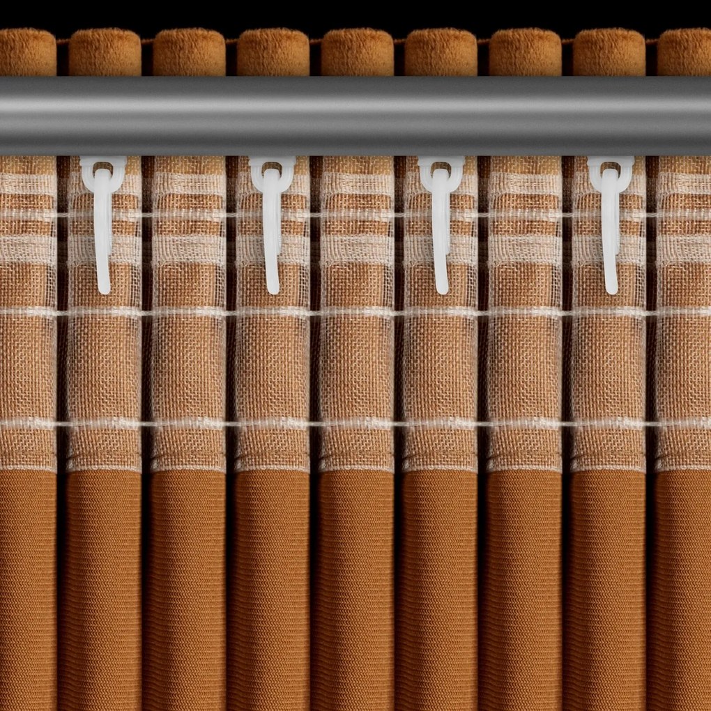 ZATEMŇOVACÍ ZÁVES NA PÁSKE MELANIE 140X270 CM HRDZAVÁ