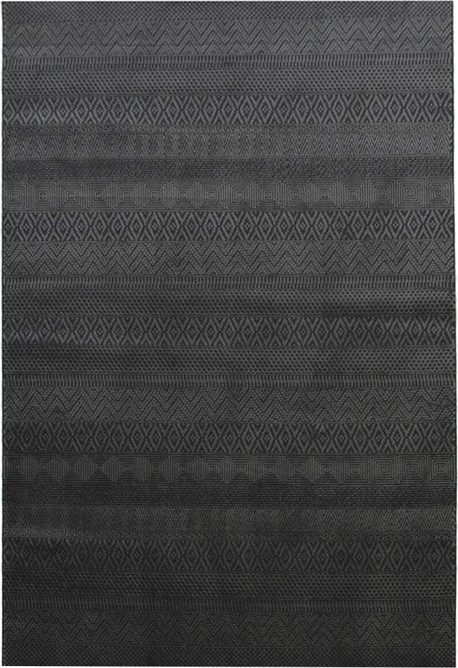 Koberec Zurich 1901 Dark Grey – sivý obdĺžnikový so vzorom Rozmer: 60x100 cm
