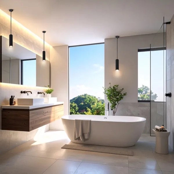 Brilagi - Kúpeľňový luster na lanku SELE AQUA 1xGU10/30W/230V IP44 čierna