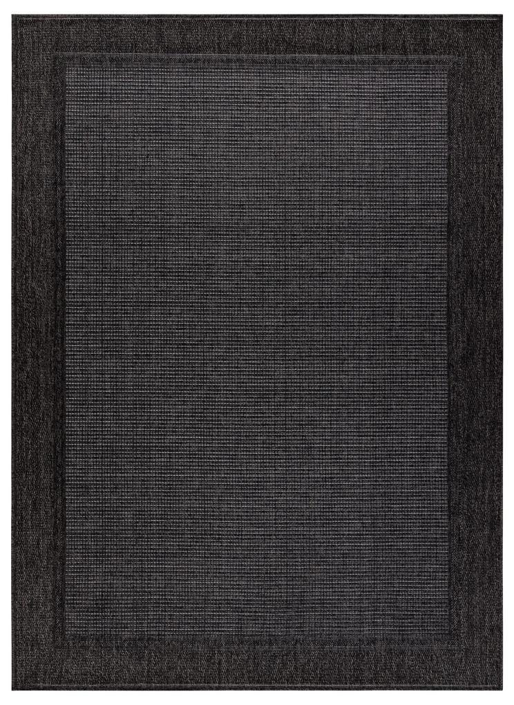 Koberec TIMO 5000 SIZAL exteriérový, čierny s rámom
